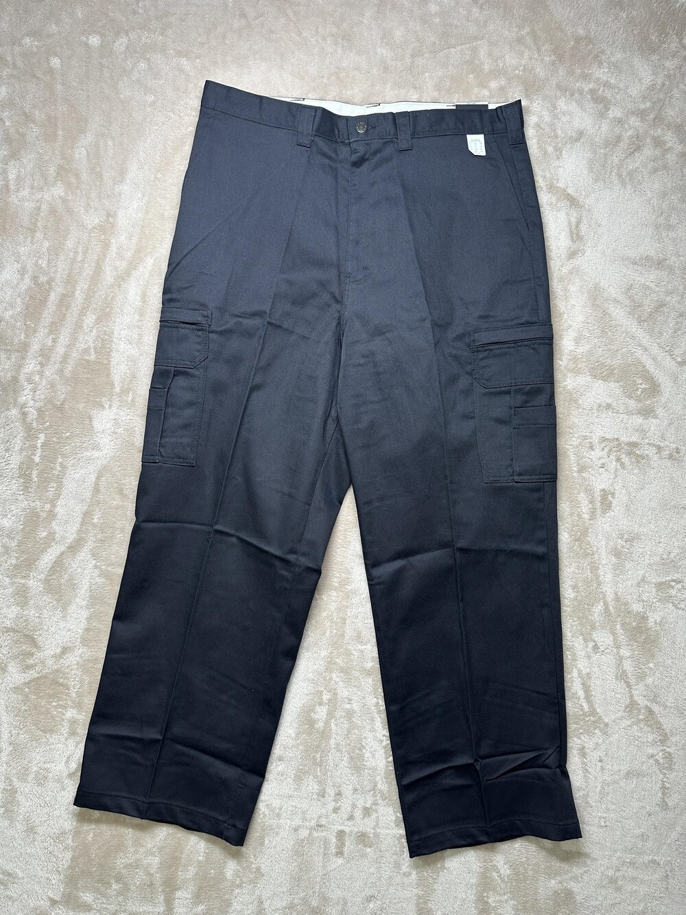 Dickies Cargo Work Pants Mens 38 UL Black 100% Cotton Occupational NWT Utility